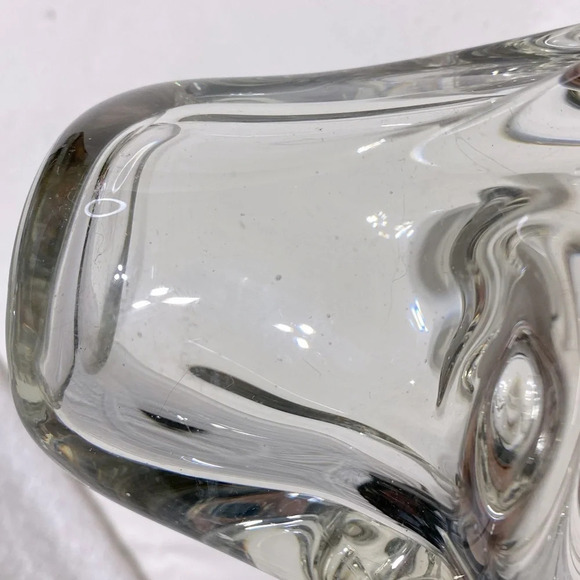 Vintage MCM Murano Art Glass Clear Crystal Basket - Picture 12 of 14